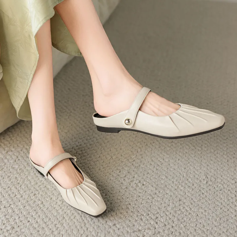 ZHR Vibram Sole Metal Odor Resistant Abrasion Resistant Slip Resistant Wrap toe Slippers Women's-10