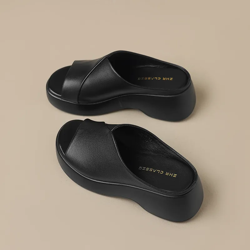 ZHR PU Polyurethane Odor Resistant Slide Slippers Women's-3