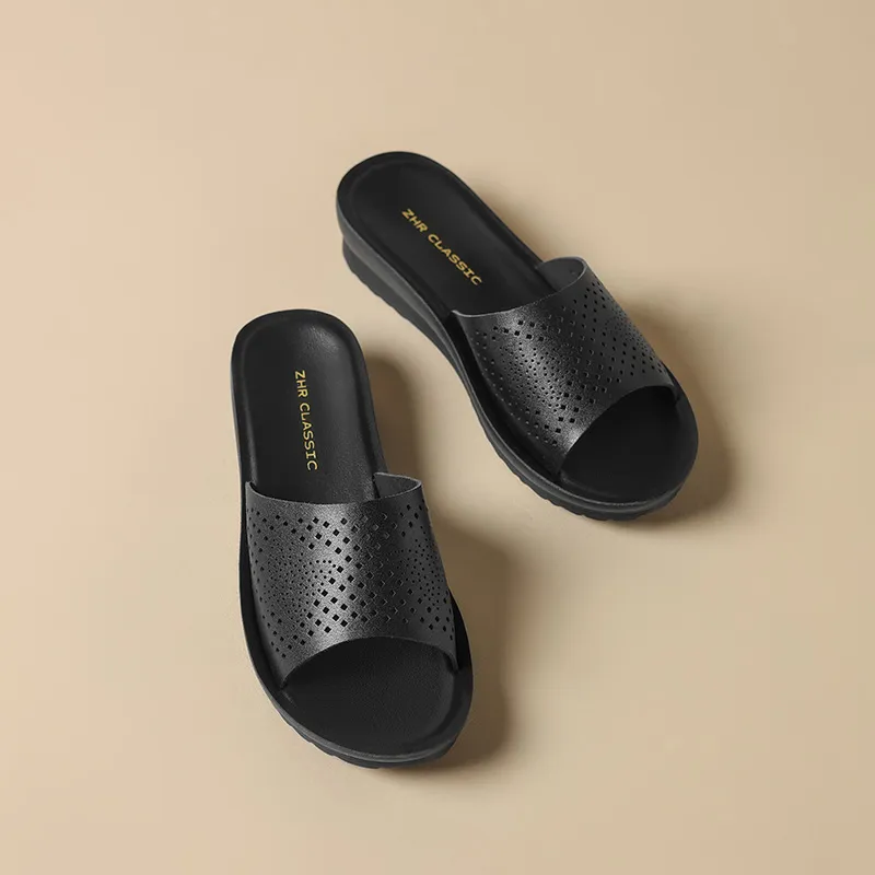 ZHR Slide Slippers Women's Black/Beige-2