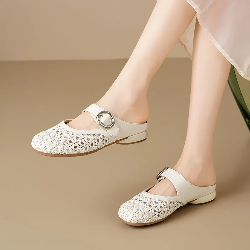 ZHR Rubber Sole Odor Resistant, Abrasion Resistant Closed Toe Slippers Women's-3