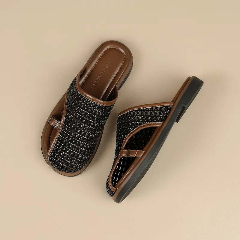 ZHR Rubber Sole Slip Resistant Closed Toe Slippers Women's-6
