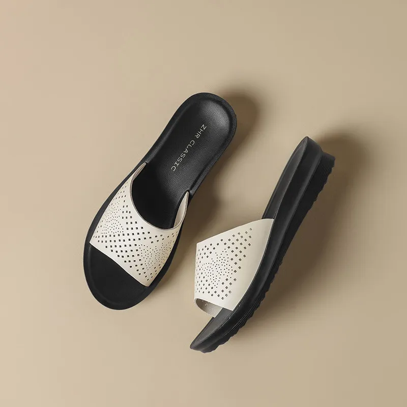 ZHR Slide Slippers Women's Black/Beige-10