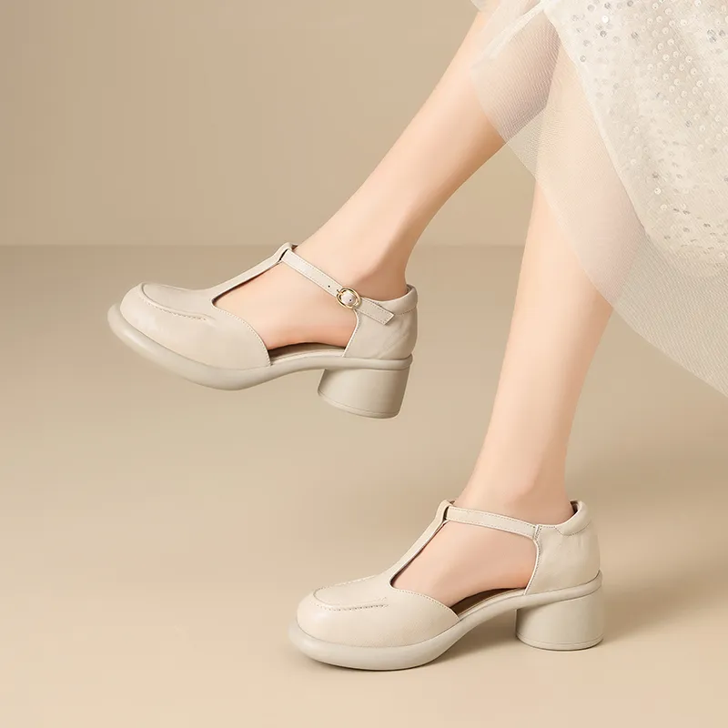 ZHR Chunky Heel High Heels Women's-3