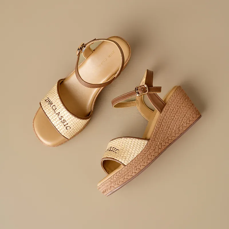 ZHR One Strap Sandals Women's Apricot-4
