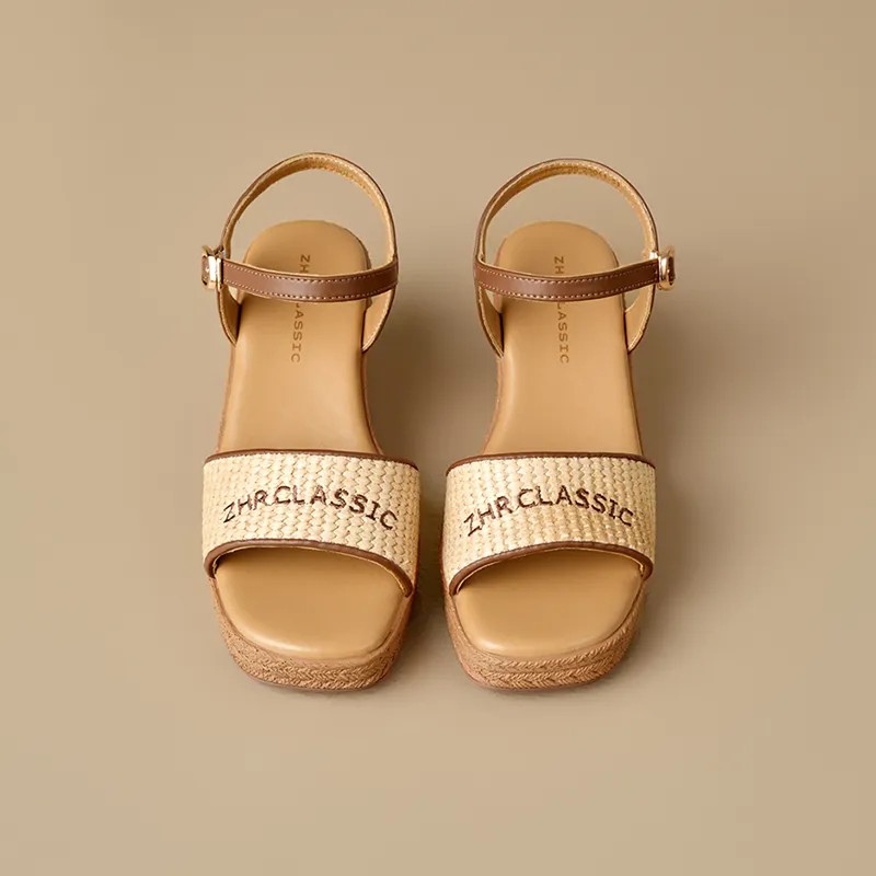 ZHR One Strap Sandals Women's Apricot-3