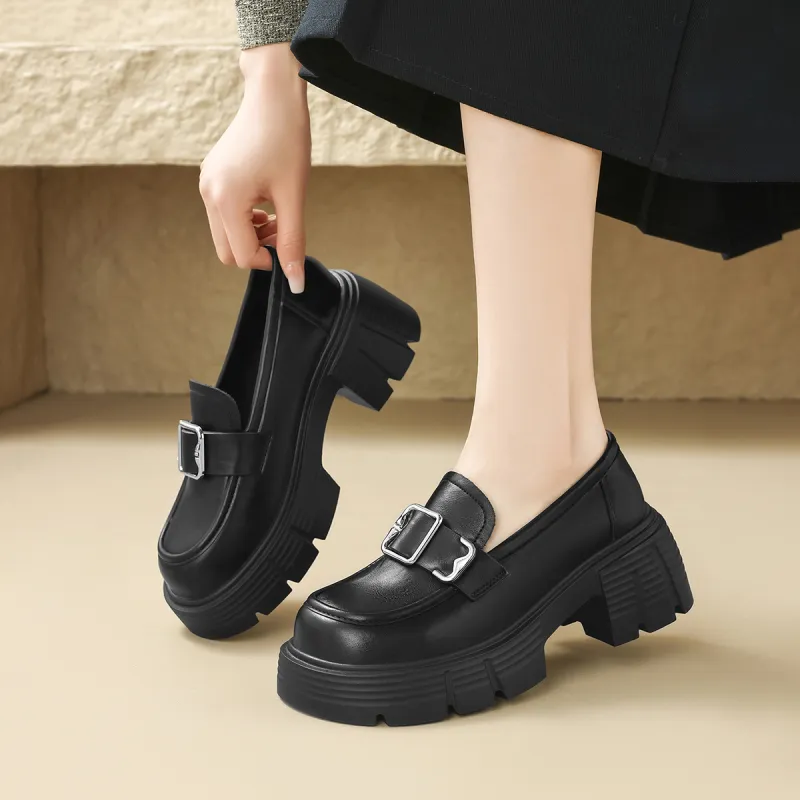 ZHR Chunky Heel High Heels 6.5cm Women's-6