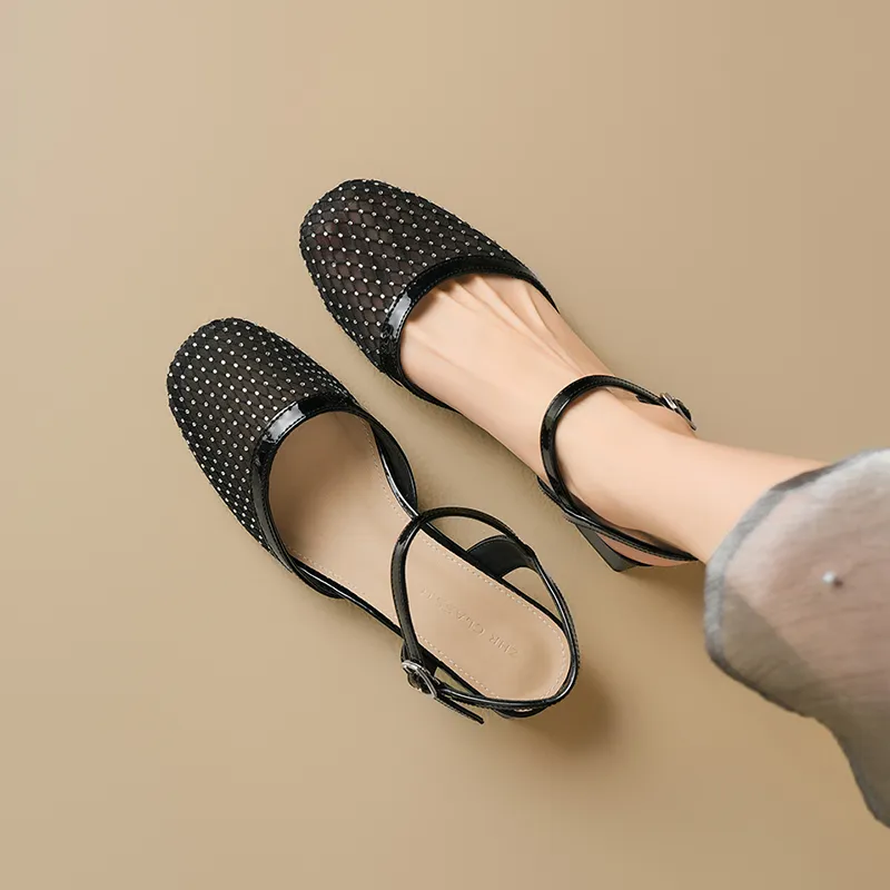 ZHR Chunky Heel High Heels Women's-5