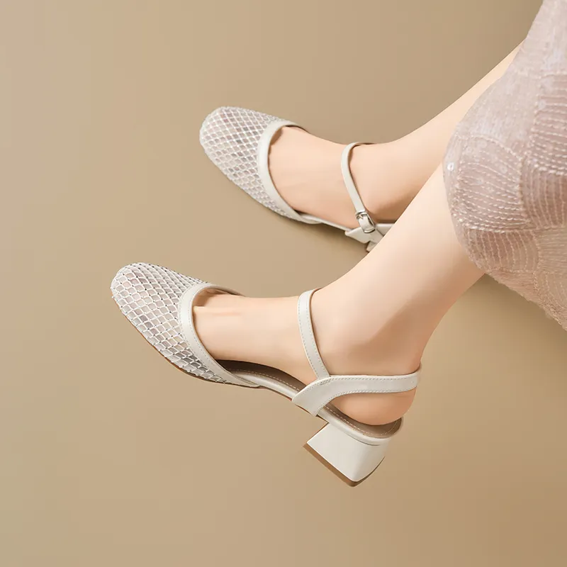 ZHR Chunky Heel High Heels Women's-12