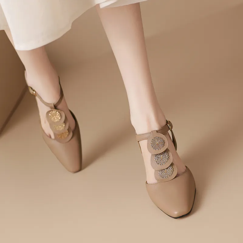 ZHR Chunky Heel High Heels 6cm Women's-20