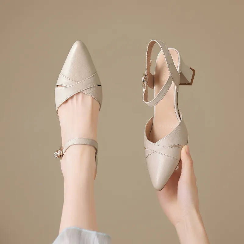 ZHR High Heels Women's Beige, Black-12