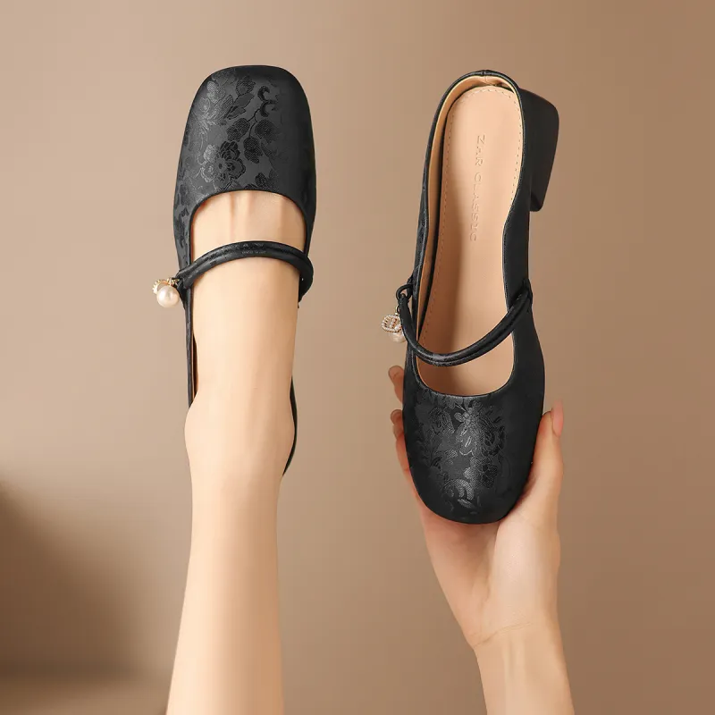 ZHR Embroidery Slip Resistant Wrap toe Slippers Women's-16