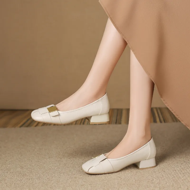 ZHR Chunky Heel High Heels 3cm Women's-2