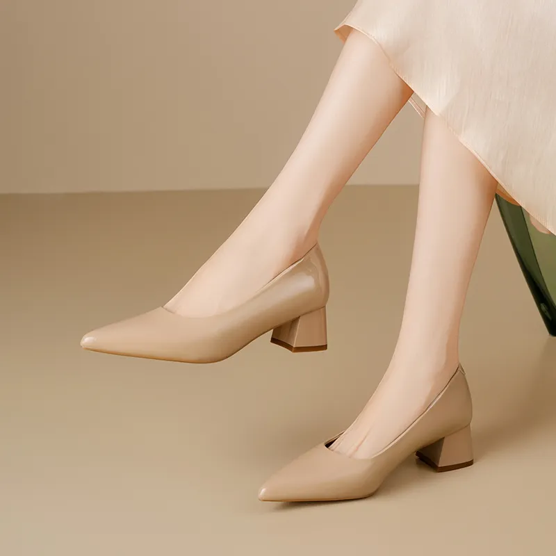 ZHR Chunky Heel High Heels Women's-16