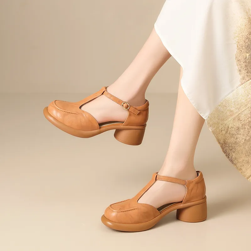 ZHR Chunky Heel High Heels Women's-15