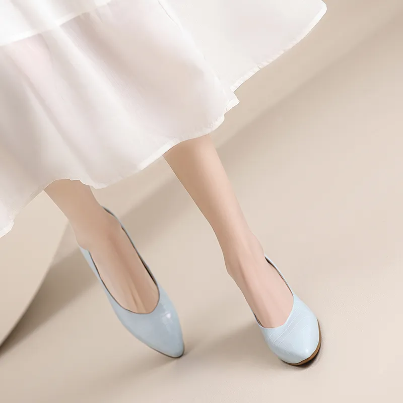 ZHR High Heels Women's Beige/Regal Black/Light Blue-11