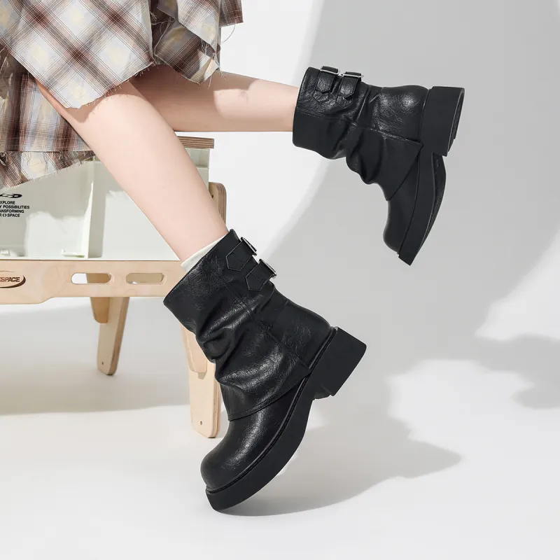 ZHR Ankle Boots Women's Black/Brown-6
