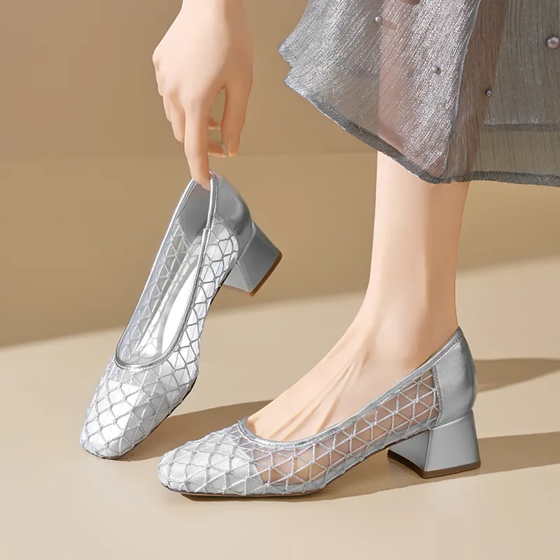 ZHR Women's Casual Shoes Women's Silver-5