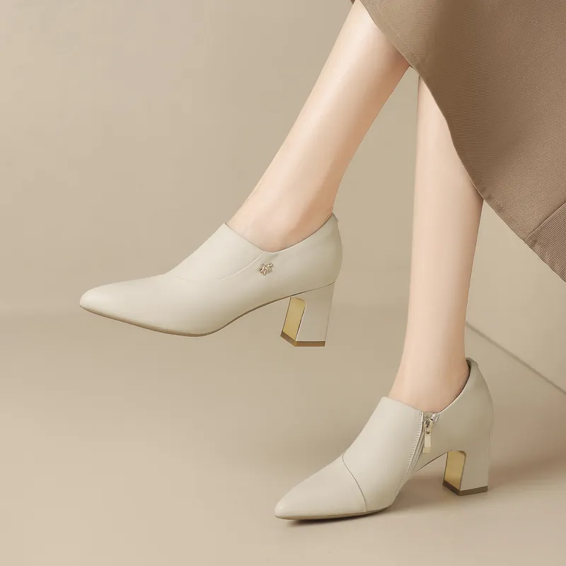 ZHR Chunky Heel High Heels 6.5cm Women's-18