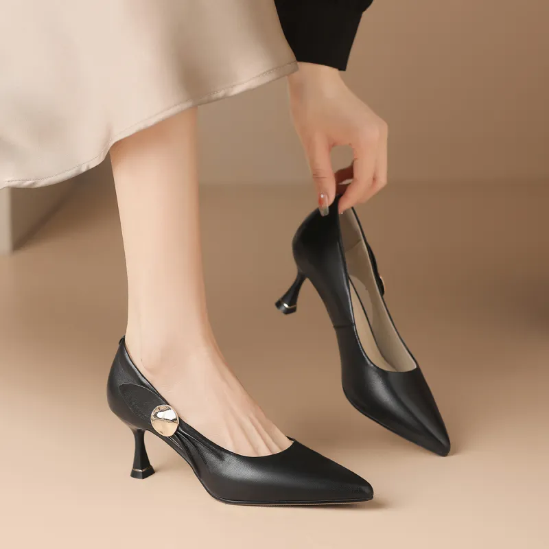 ZHR Slim Heel High Heels 6.5cm Women's-12