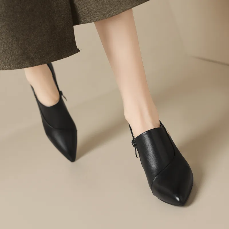 ZHR Chunky Heel High Heels 6.5cm Women's-4