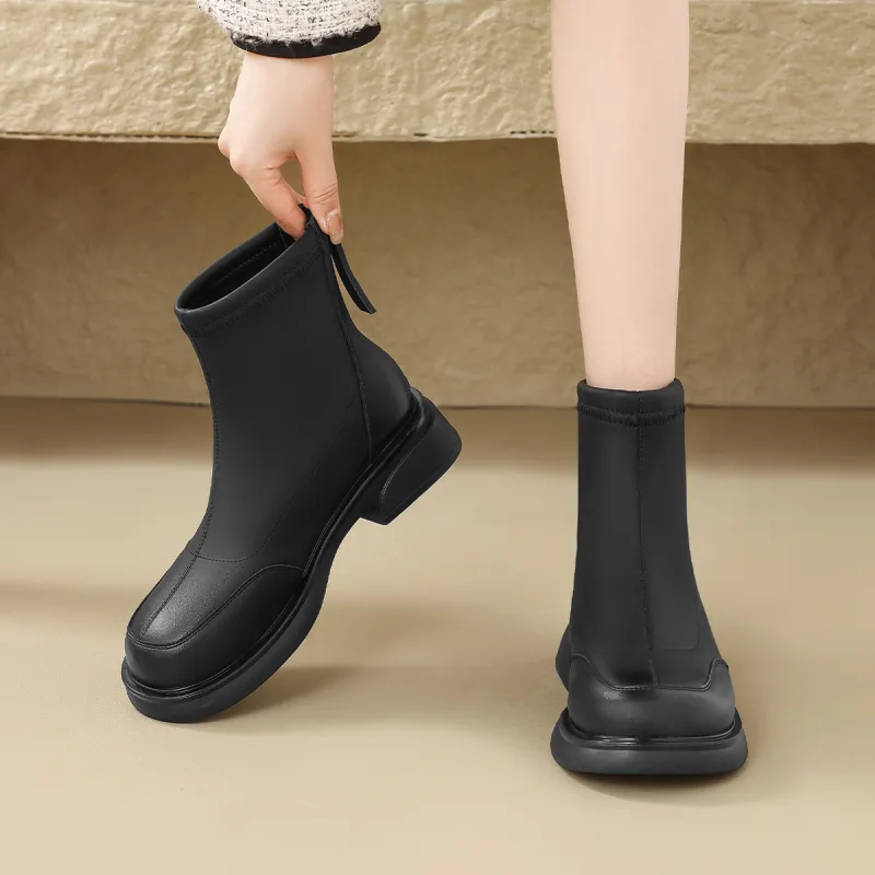 ZHR Ankle Boots Women's Black/Brown-6
