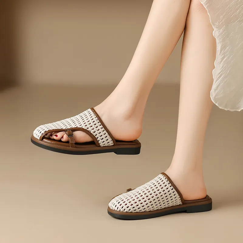ZHR Rubber Sole Slip Resistant Closed Toe Slippers Women's-10