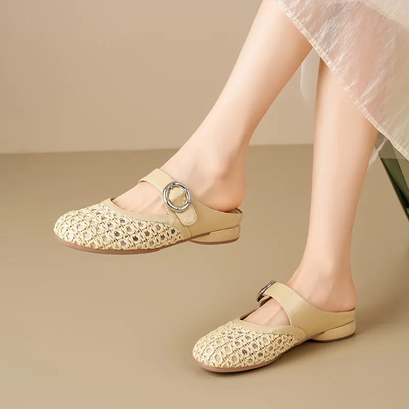 ZHR Rubber Sole Odor Resistant, Abrasion Resistant Closed Toe Slippers Women's-9