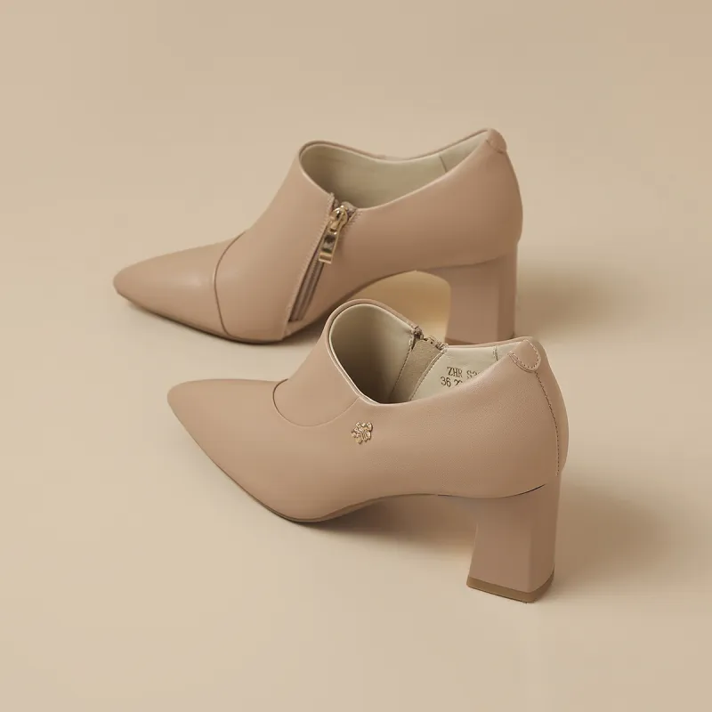 ZHR Chunky Heel High Heels 6.5cm Women's-13