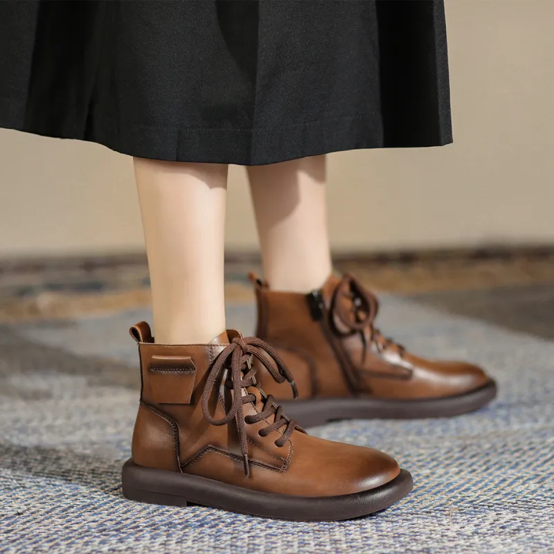 ZHR Ankle Boots Women's Black/Brown-11