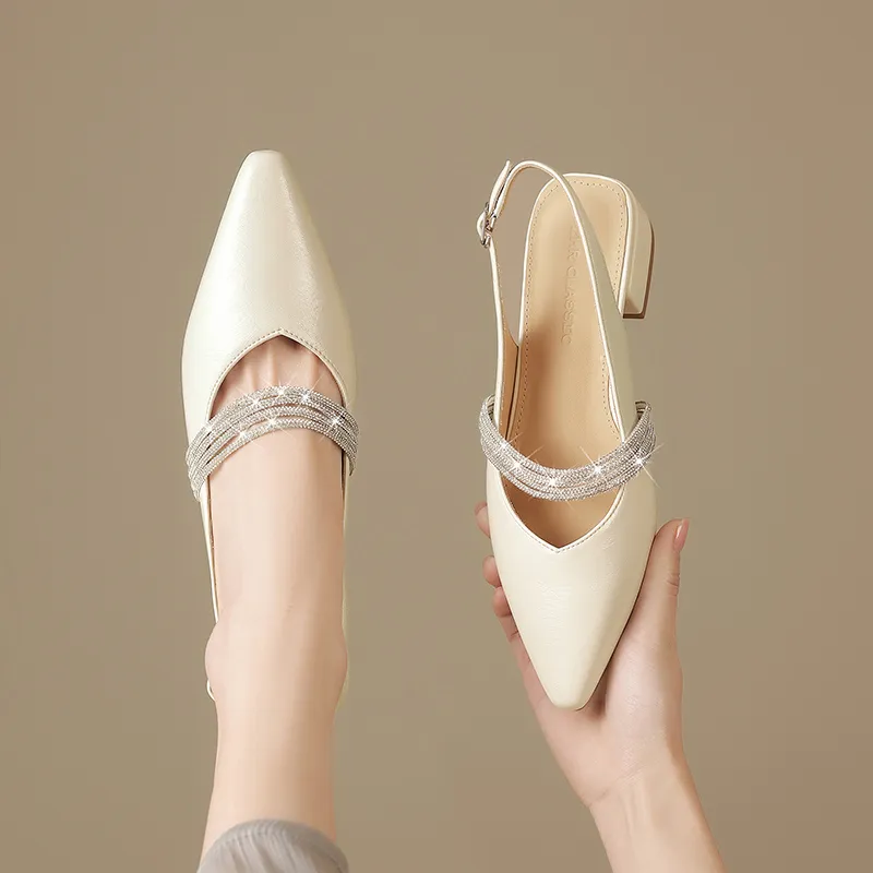 ZHR Chunky Heel High Heels 3.5cm Women's-5