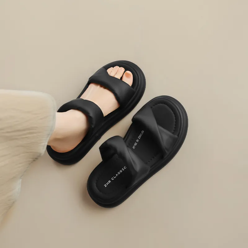 ZHR Slide Slippers Women's Beige, Black-12