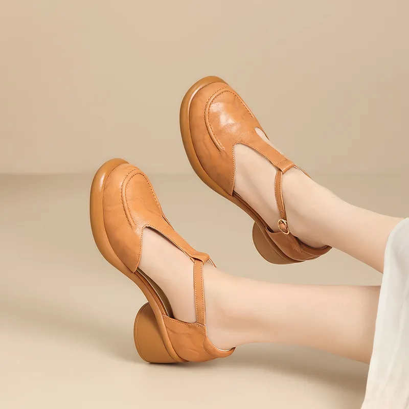 ZHR Chunky Heel High Heels Women's-16