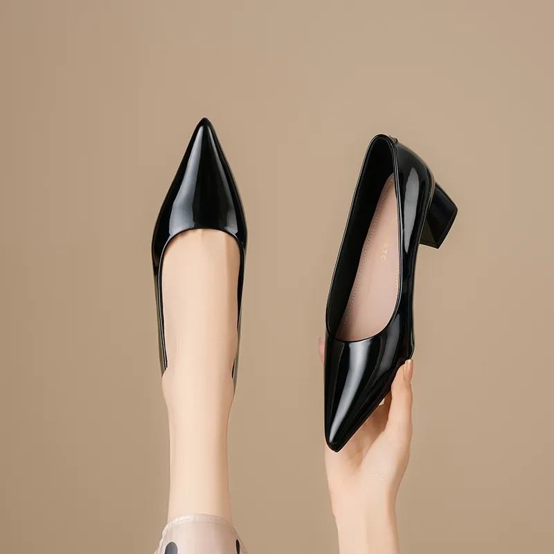 ZHR Chunky Heel High Heels Women's-5