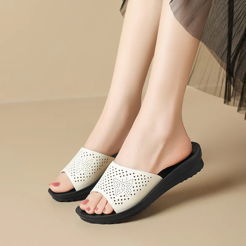 ZHR Slide Slippers Women's Black/Beige-12