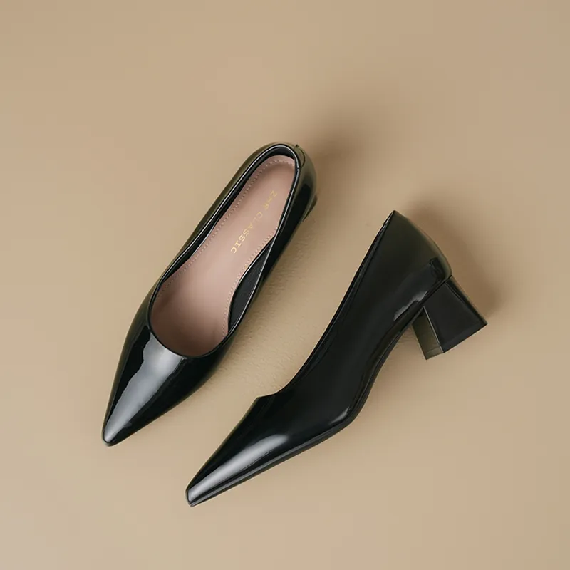 ZHR Chunky Heel High Heels Women's-6