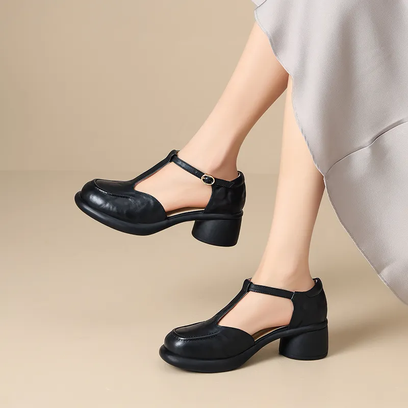 ZHR Chunky Heel High Heels Women's-8