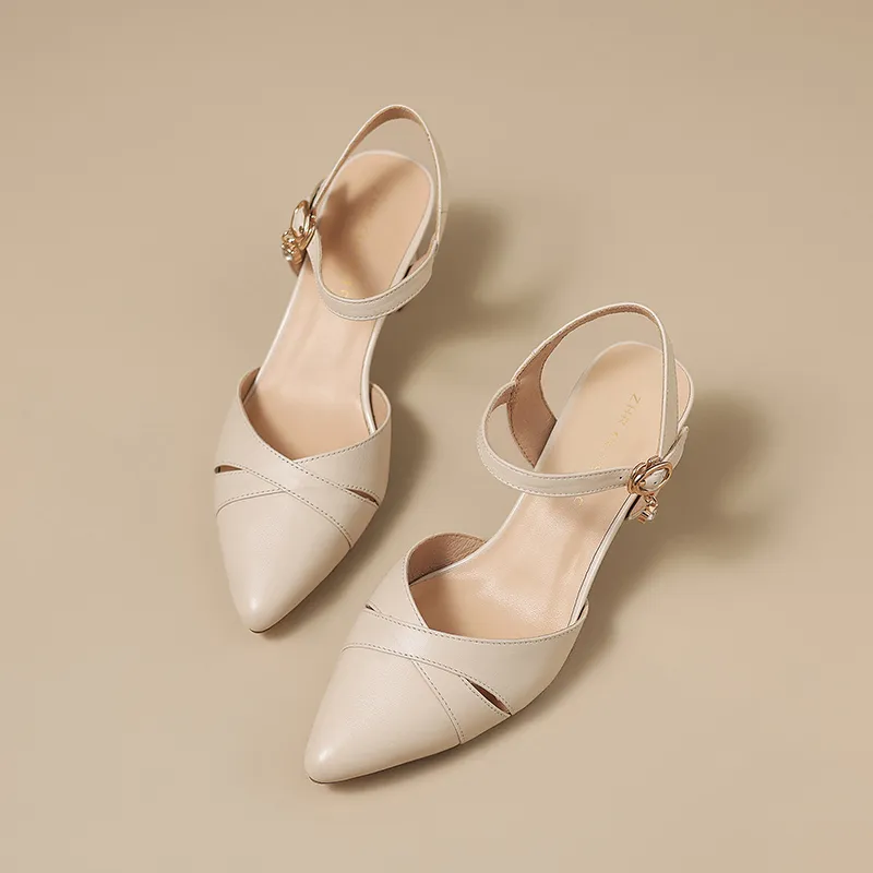 ZHR High Heels Women's Beige, Black-9