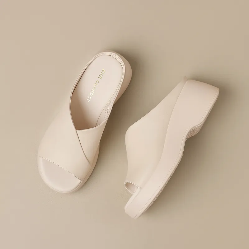 ZHR PU Polyurethane Odor Resistant Slide Slippers Women's-9