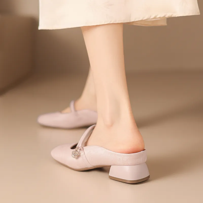 ZHR Embroidery Slip Resistant Wrap toe Slippers Women's-10