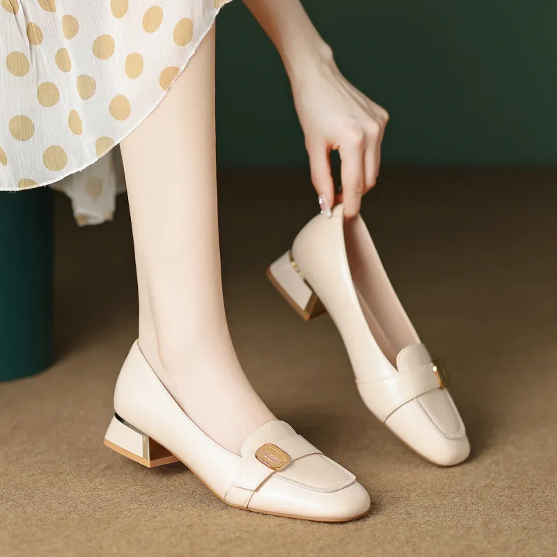 ZHR Loafers Women's Beige/Apricot/Black-4