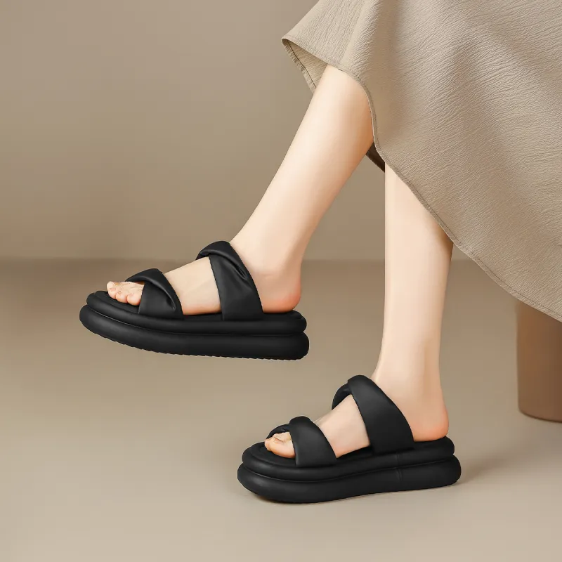 ZHR Slide Slippers Women's Beige, Black-13