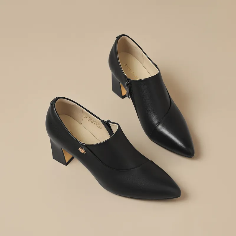 ZHR Chunky Heel High Heels 6.5cm Women's-6