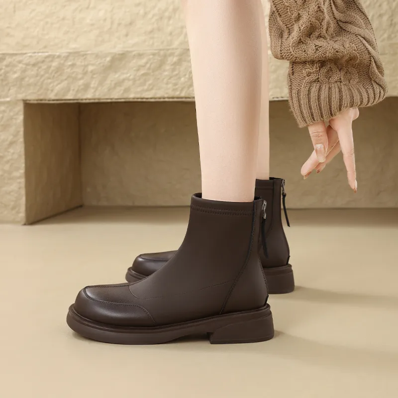 ZHR Ankle Boots Women's Black/Brown-10
