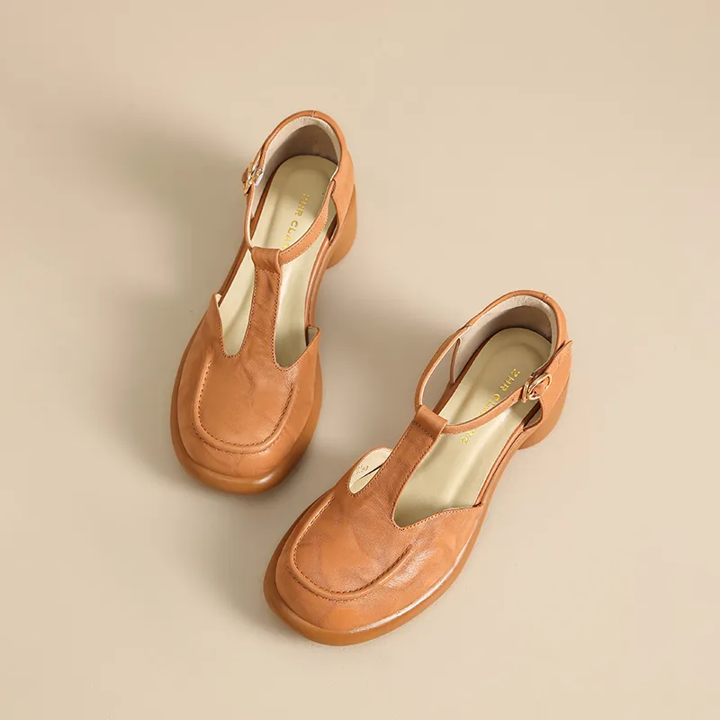 ZHR Chunky Heel High Heels Women's-14
