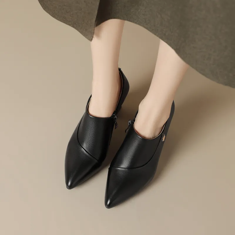 ZHR Chunky Heel High Heels 6.5cm Women's-5