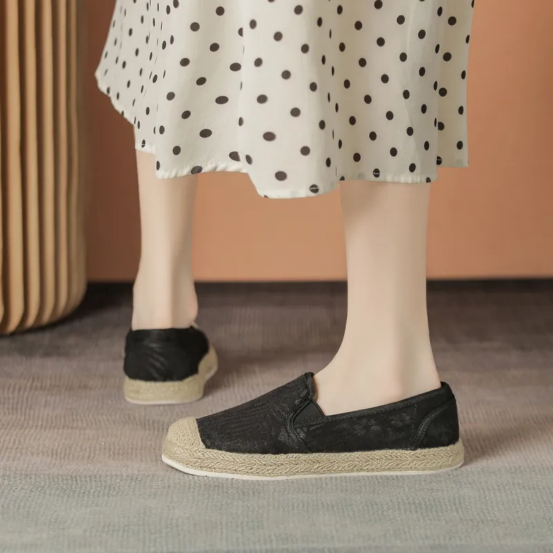 ZHR Espadrilles Women's Black/Beige-10