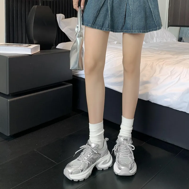 ZHR Lightweight Height Increasing Chunky Sneakers Women's-4