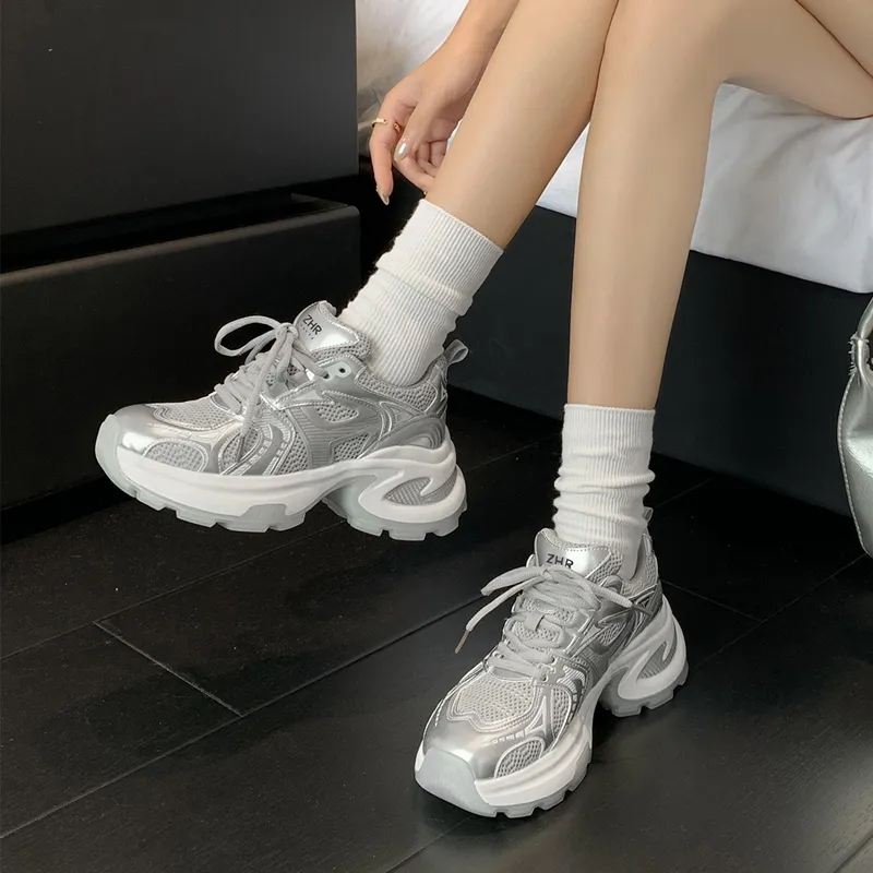 ZHR Lightweight Height Increasing Chunky Sneakers Women's-2
