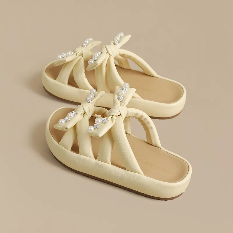 ZHR Slide Slippers Women's Light Yellow, Beige-9