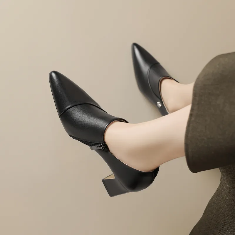 ZHR Chunky Heel High Heels 6.5cm Women's-3